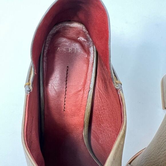 Aerin Cardin Brown Almond Toe Heeled Booties Women's Size 10 - Picture 6 of 9